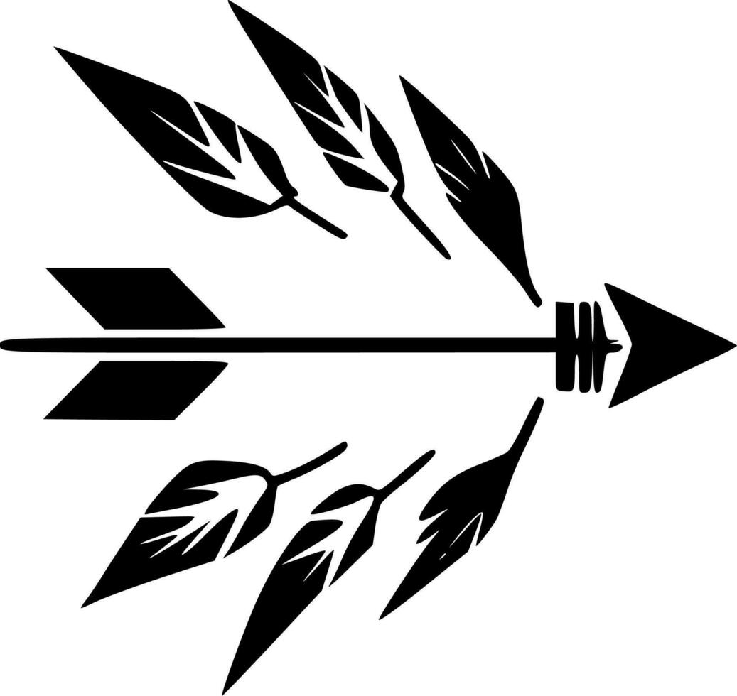 flèches - noir et blanc isolé icône - vecteur illustration