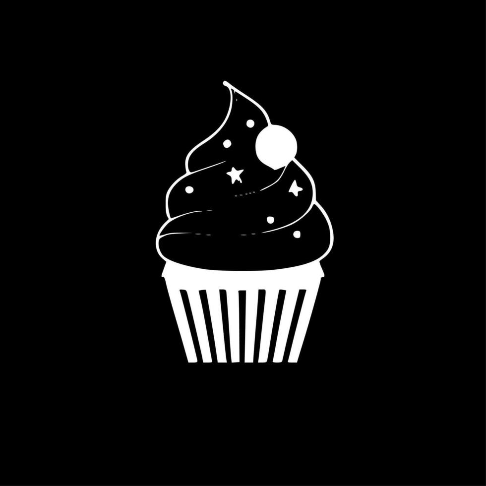 petit gâteau - minimaliste et plat logo - vecteur illustration