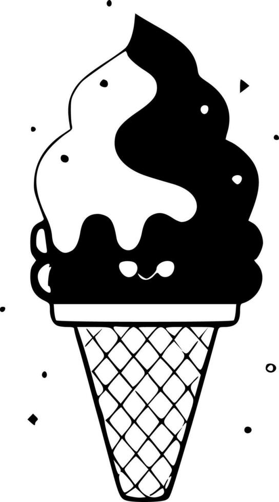 la glace crème - minimaliste et plat logo - vecteur illustration