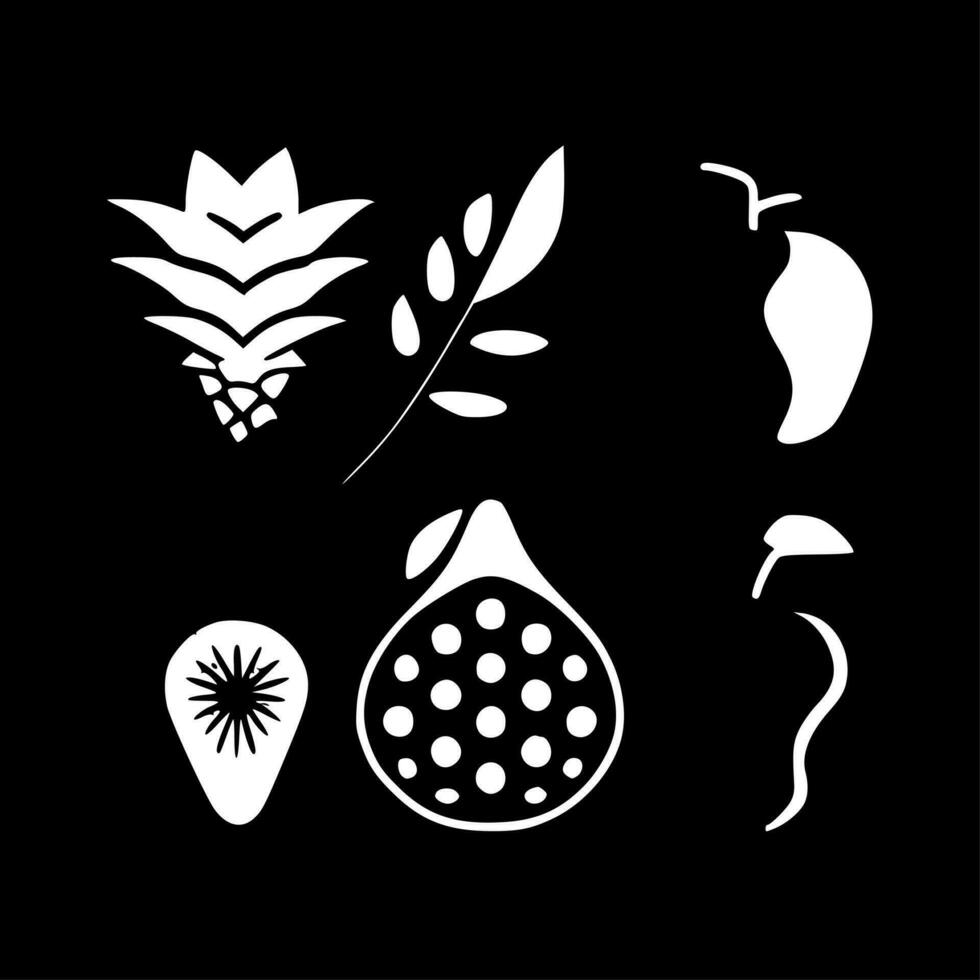 fruit - minimaliste et plat logo - vecteur illustration