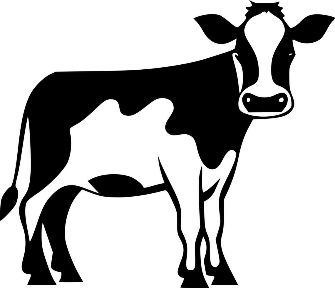 vache, noir et blanc vecteur illustration