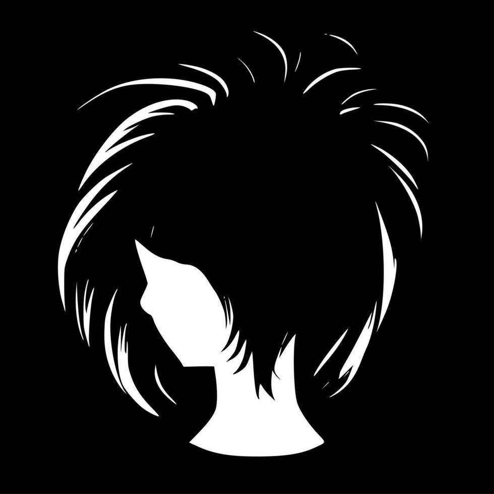 cheveux - minimaliste et plat logo - vecteur illustration