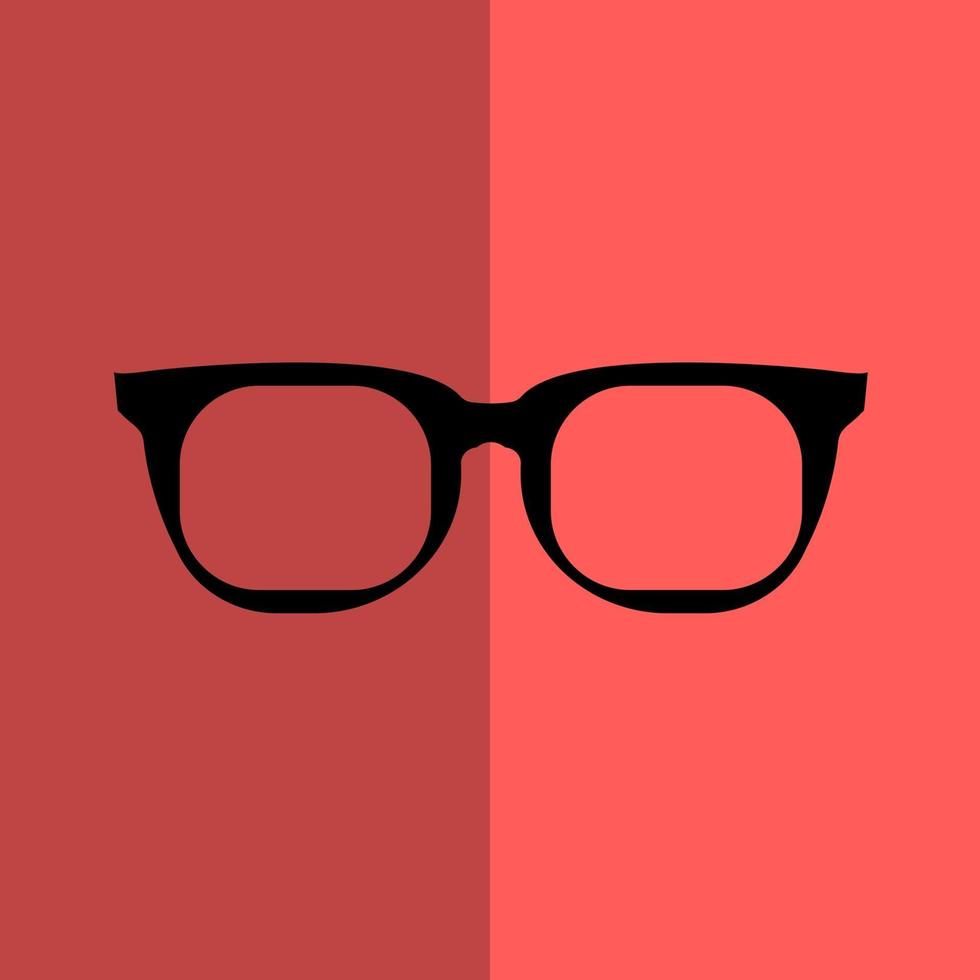 icône de lunettes noir vecteur