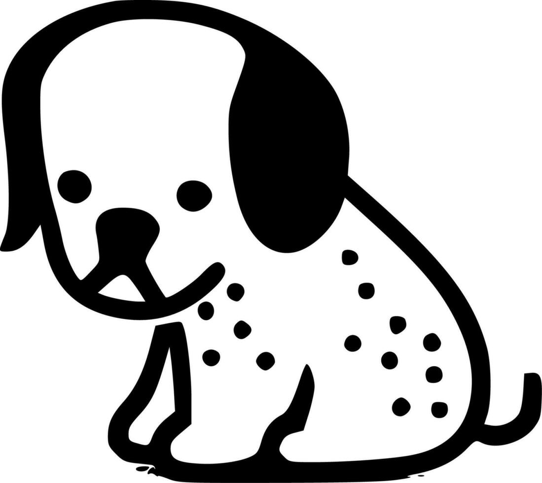 chiot - minimaliste et plat logo - vecteur illustration