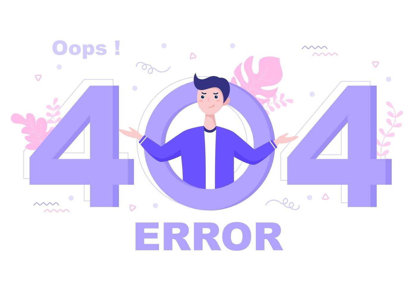 Erreur 404 et page non trouvée illustration vectorielle vecteur