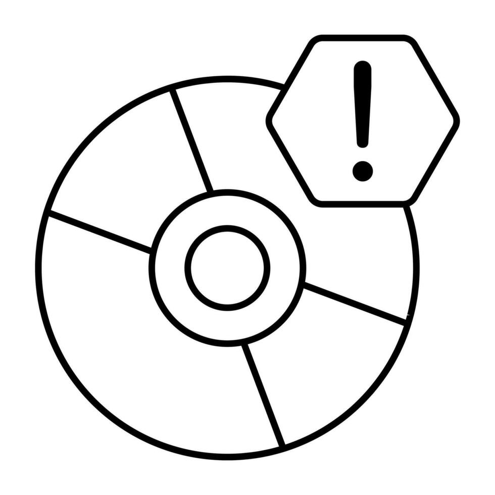 conceptuel linéaire conception icône de CD Erreur vecteur
