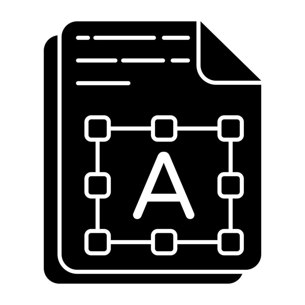 une Créatif conception icône de fichier format, plat style vecteur