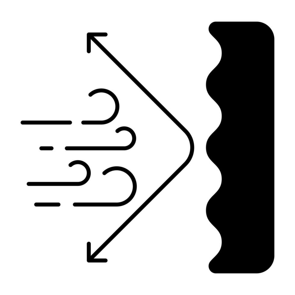 une unique conception icône de vent repoussant vecteur