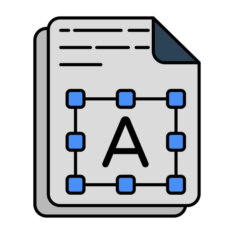 une Créatif conception icône de fichier format, plat style vecteur