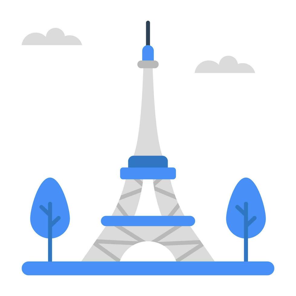 moderne conception icône de Eiffel la tour vecteur