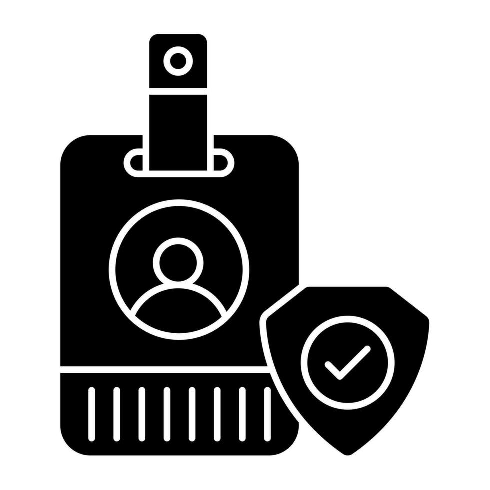 une moderne conception icône de sécurise id carte vecteur