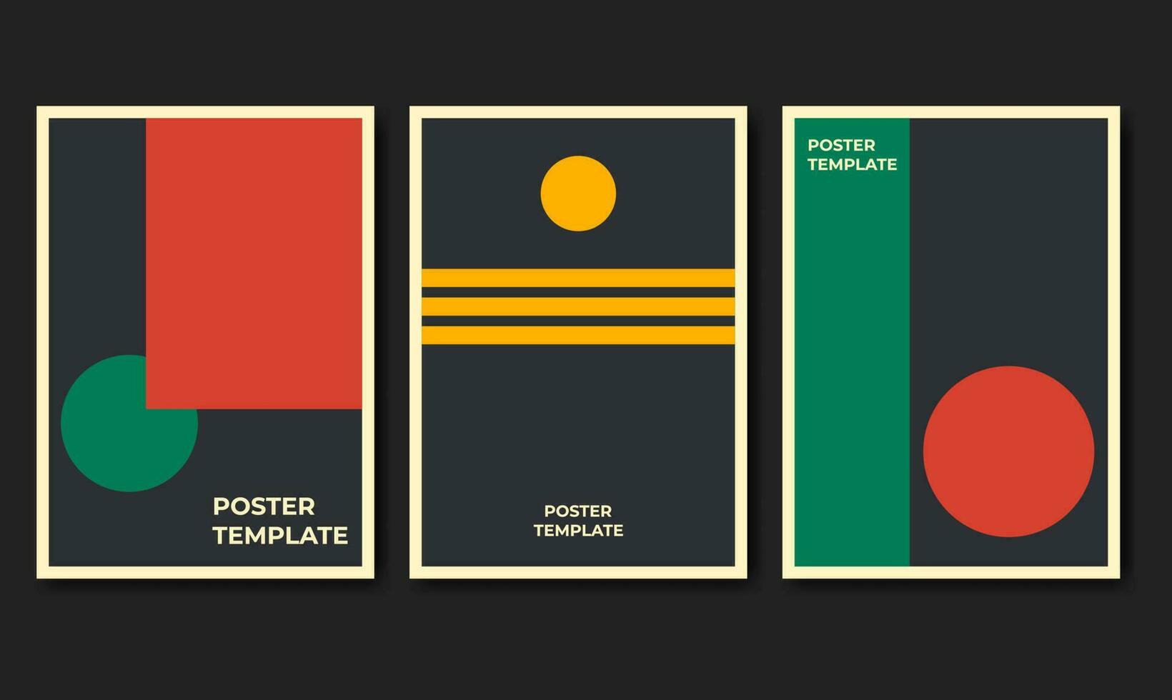 collection de minimaliste abstrait branché affiches. vecteur illustration