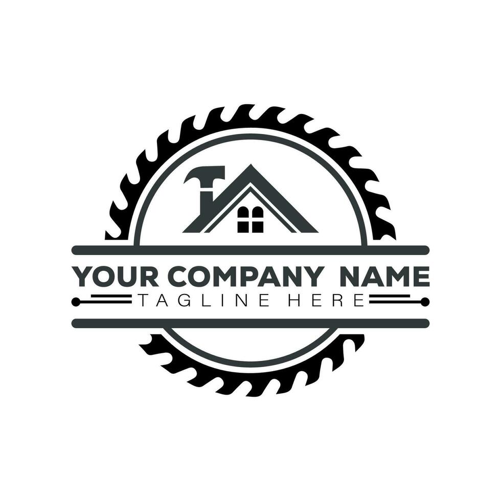 réel domaine, propriété et construction logo conception pour affaires entreprise signe. vecteur
