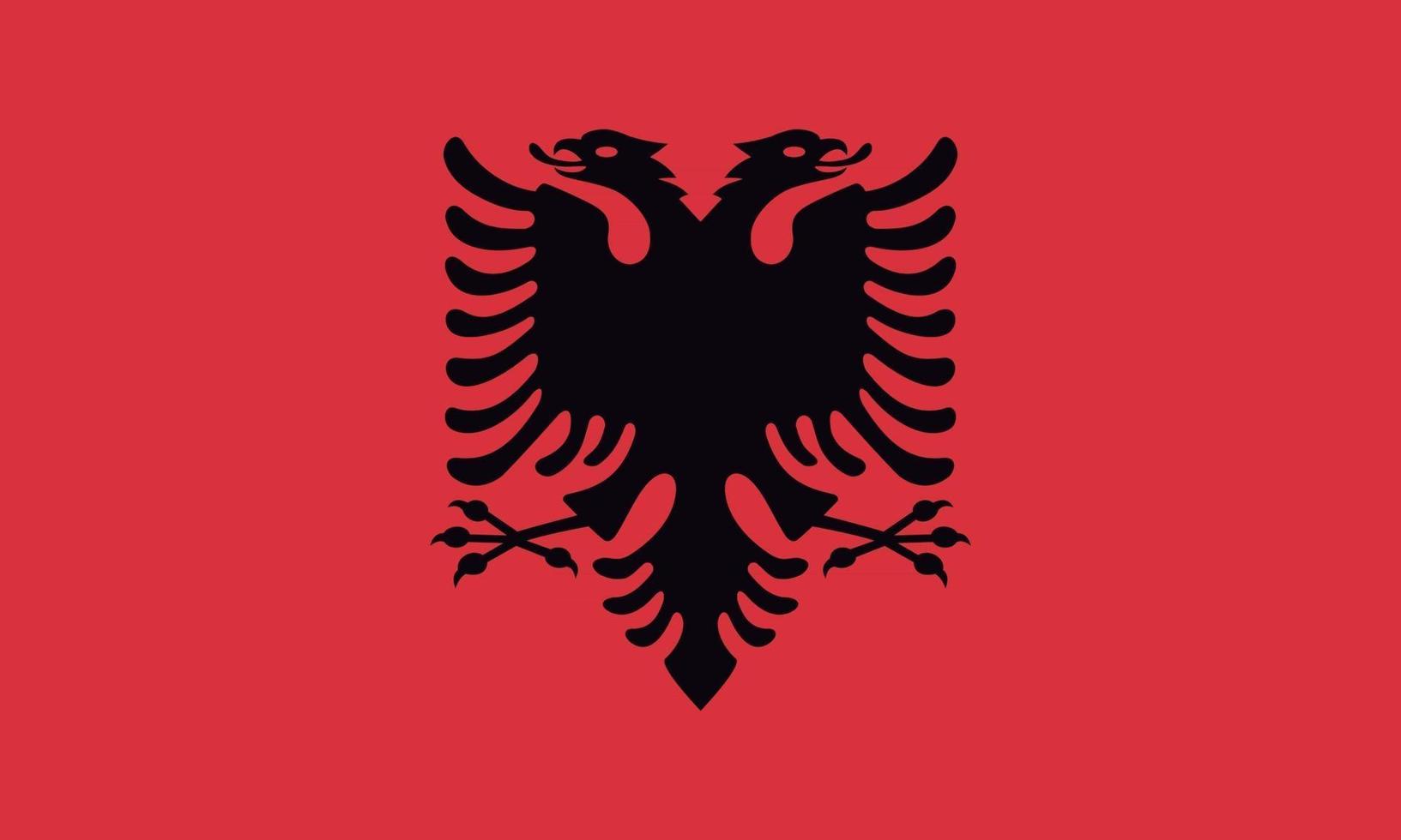 illustration vectorielle du drapeau albanais vecteur