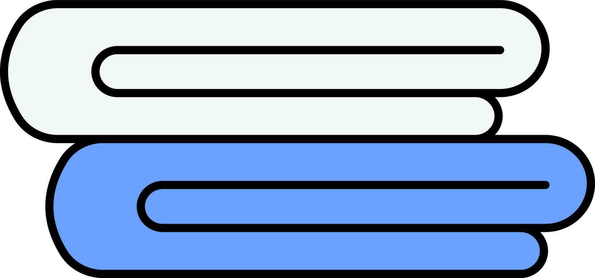 les serviettes icône dans blanc et bleu couleur. vecteur