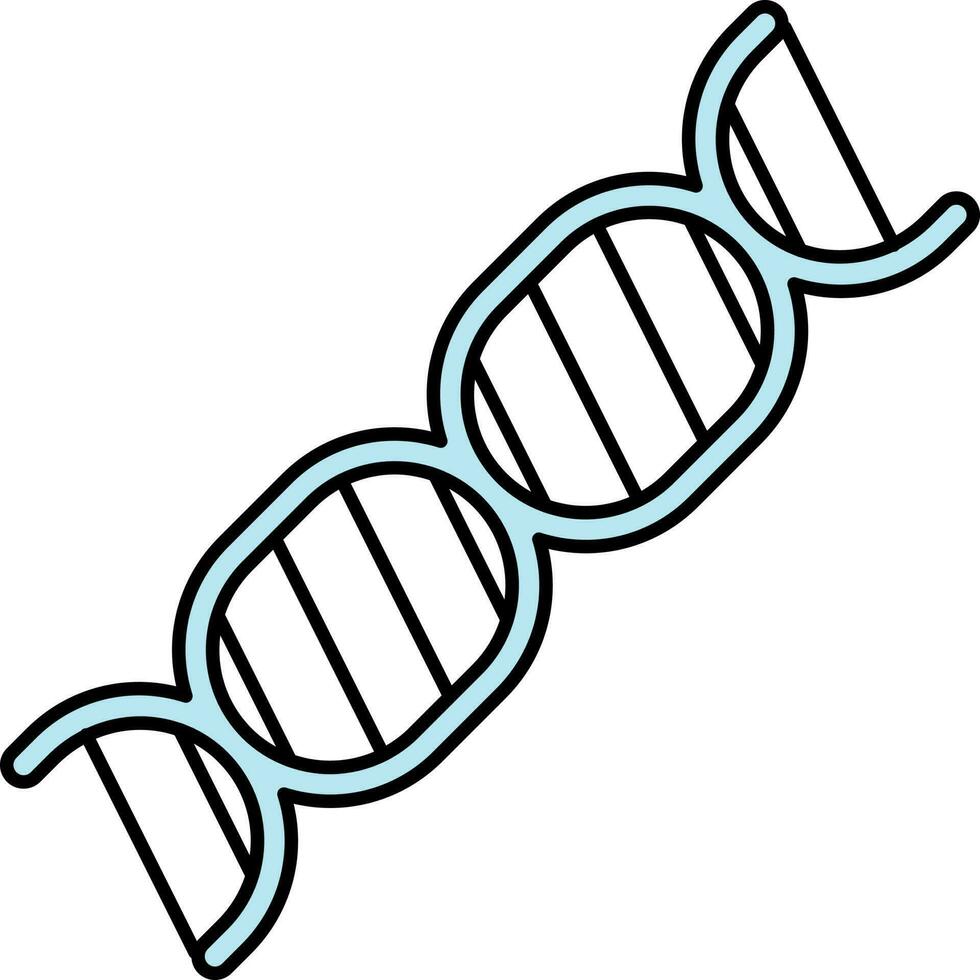 plat style ADN structure bleu et noir couleur. vecteur