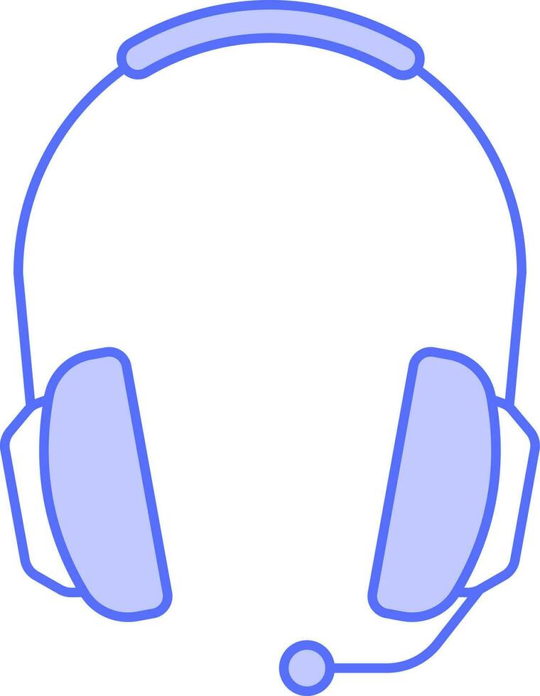 micro casque de musique icône dans bleu et blanc couleur. vecteur