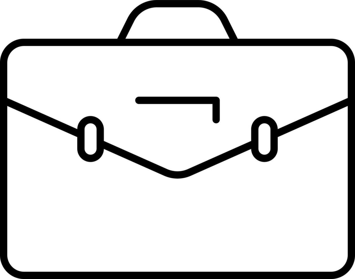 illustration de mallette icône dans noir contour. vecteur