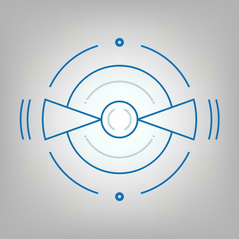 radar icône. icône avec contour pour la toile et mobile applications. vecteur illustration image sur blanc pente Contexte.