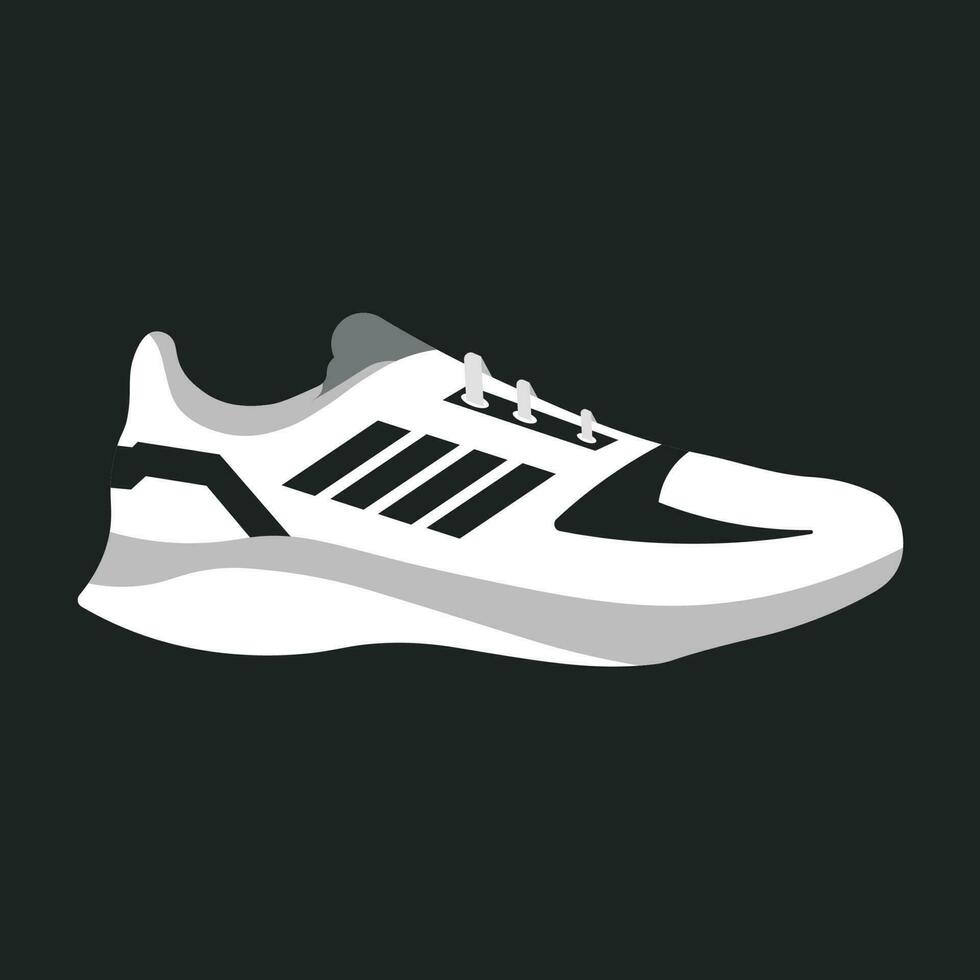 fonctionnement des chaussures concept. plat conception. vecteur illustration. sport des chaussures dans plat style. sport des chaussures côté voir. mode sport.