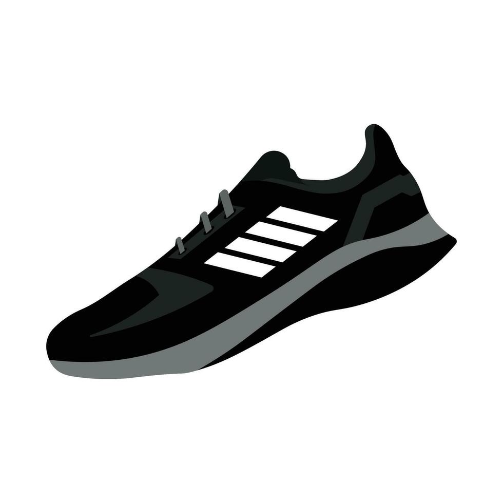 fonctionnement des chaussures concept. plat conception. vecteur illustration. sport des chaussures dans plat style. sport des chaussures côté voir. mode sport.