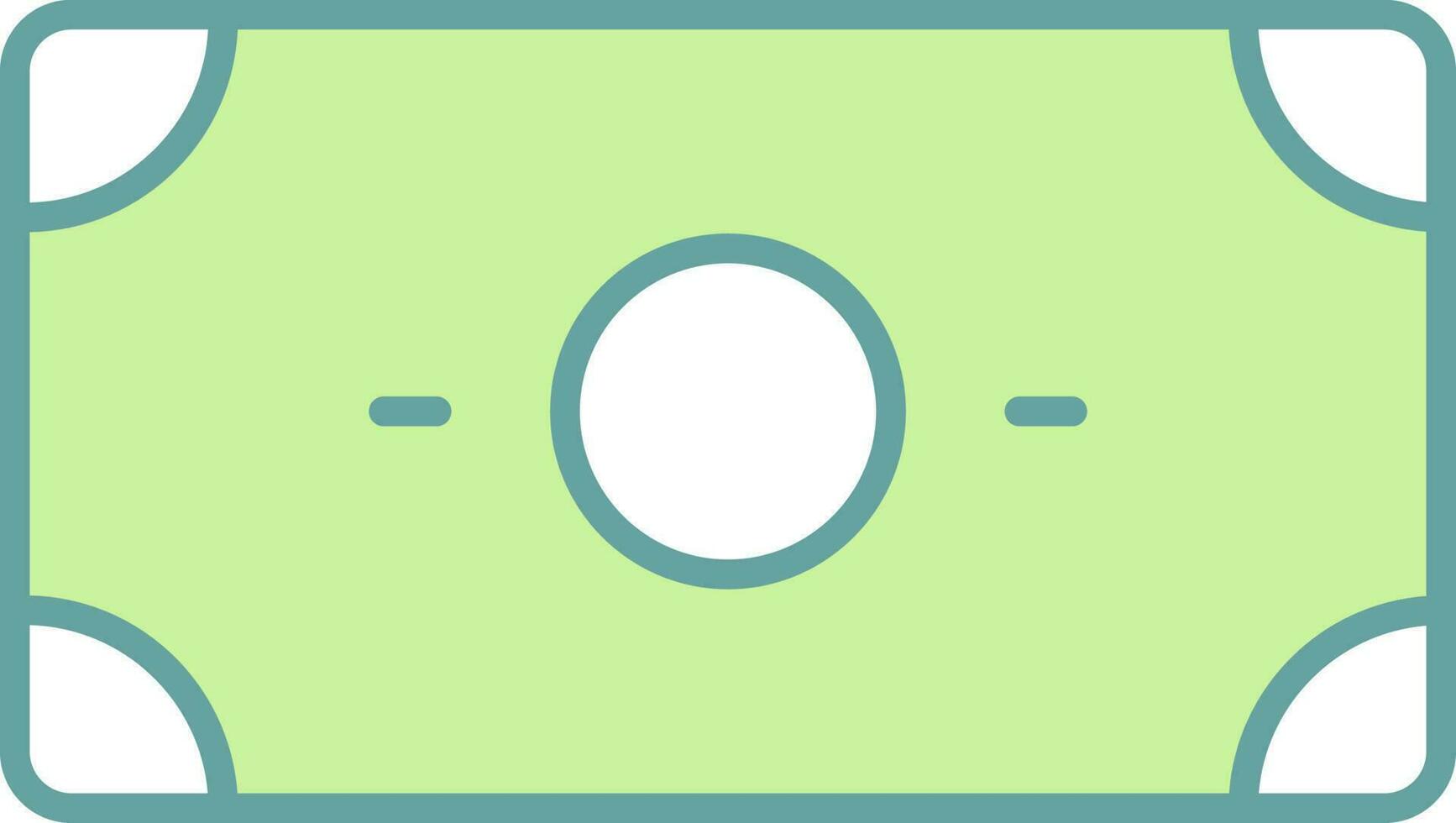 billet de banque icône dans vert et blanc couleur. vecteur