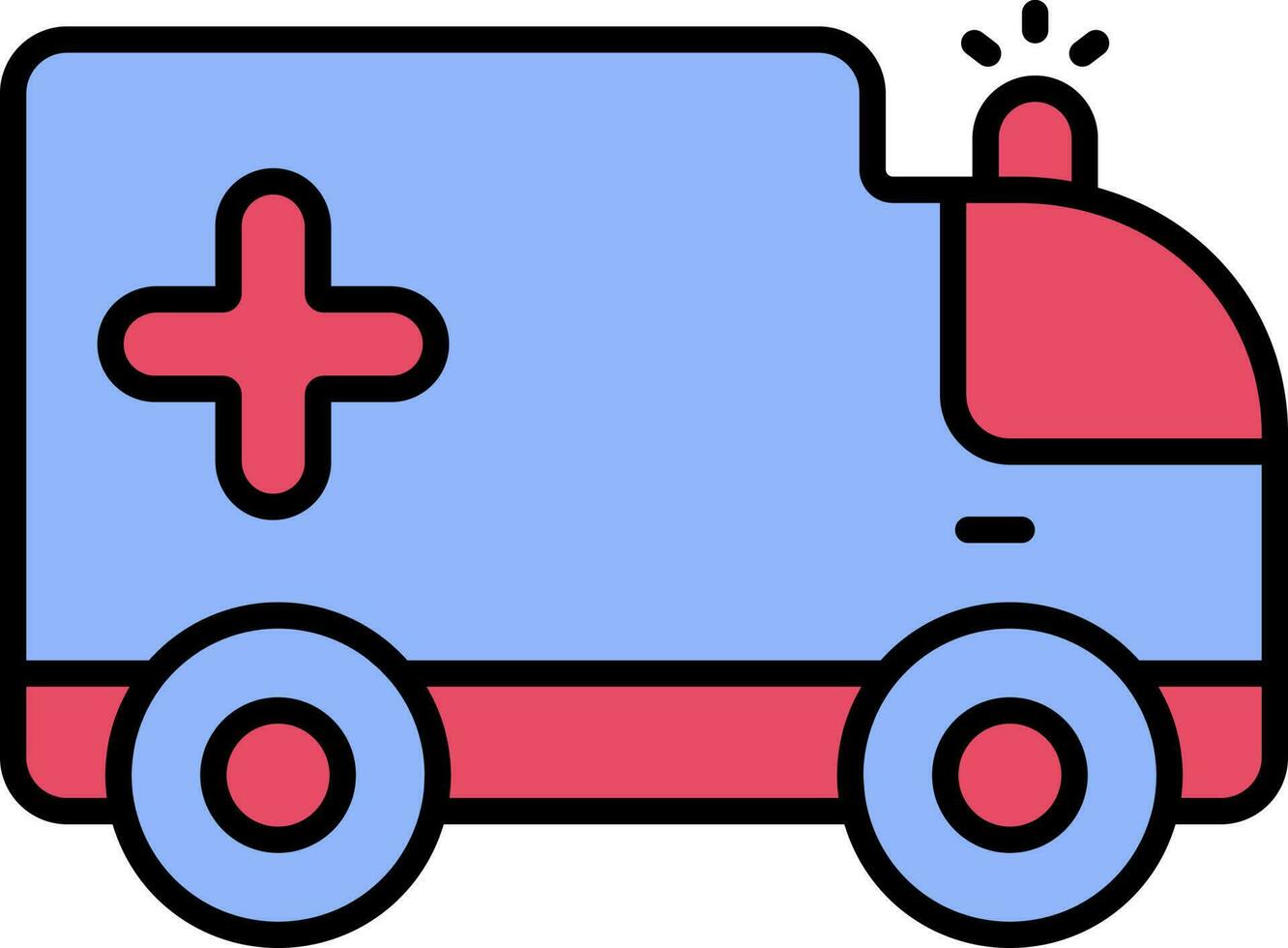 ambulance icône dans bleu et rose couleur. vecteur