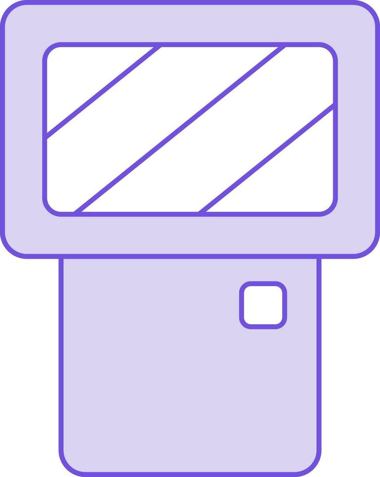 caméra lampe de poche icône dans violet et blanc couleur. vecteur