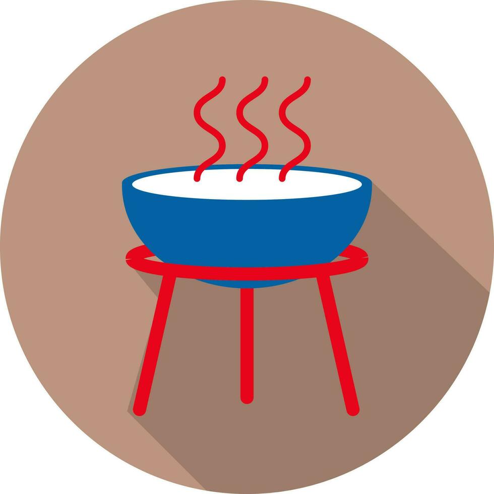 barbecue gril icône sur marron Contexte. vecteur