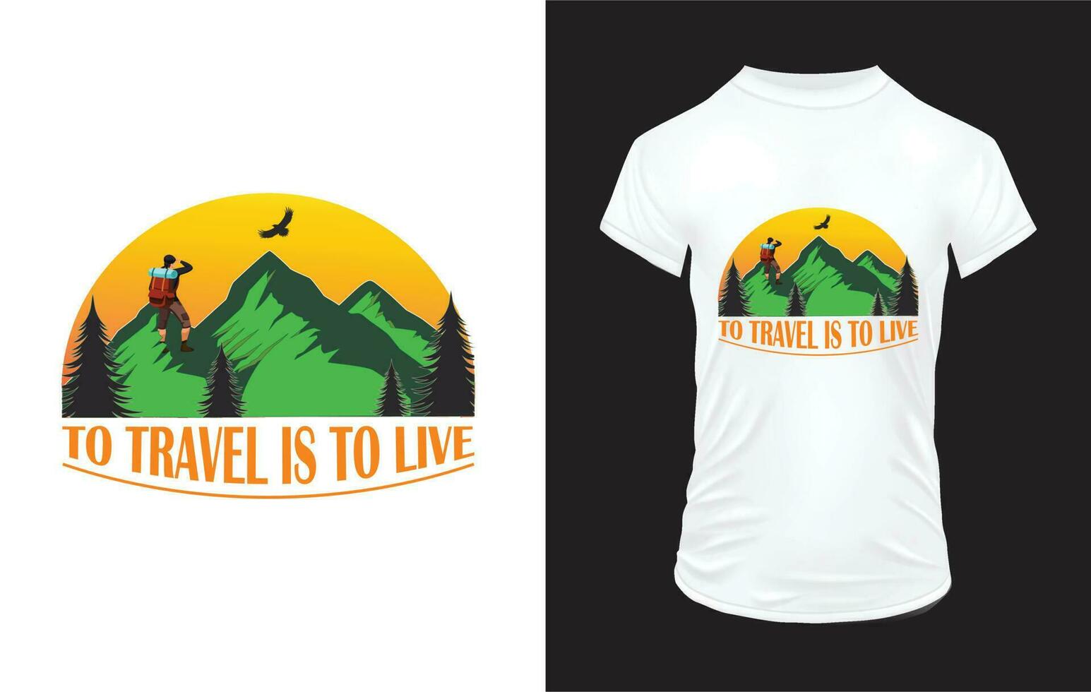 camping T-shirt conception.voyage Montagne ou colline, en voyageant à Bangladesh. vecteur