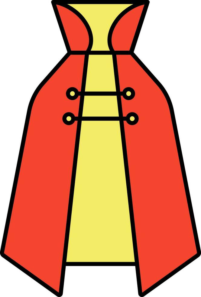illustration de cap ou manteau icône dans plat style. vecteur