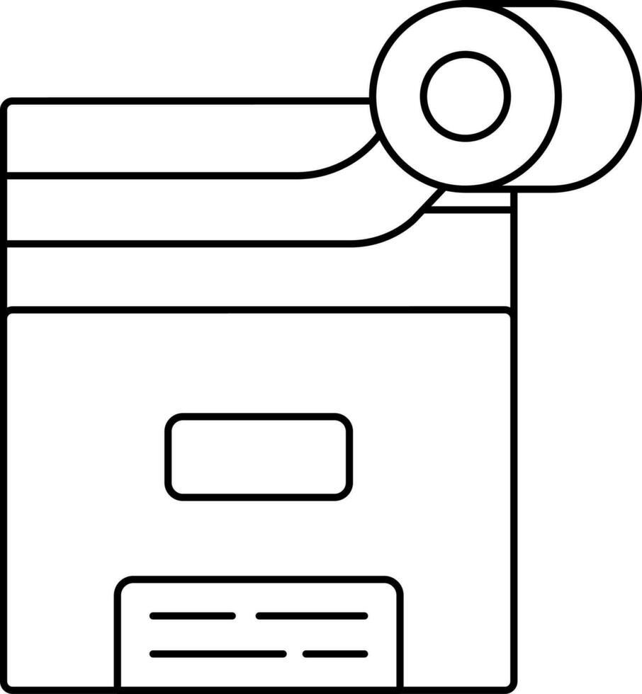 illustration de emballage parcelle ou courrier icône. vecteur