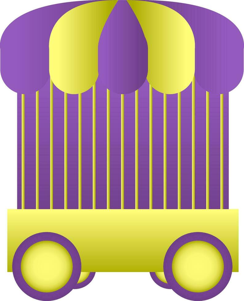 cirque cage icône dans violet et vert couleur. vecteur
