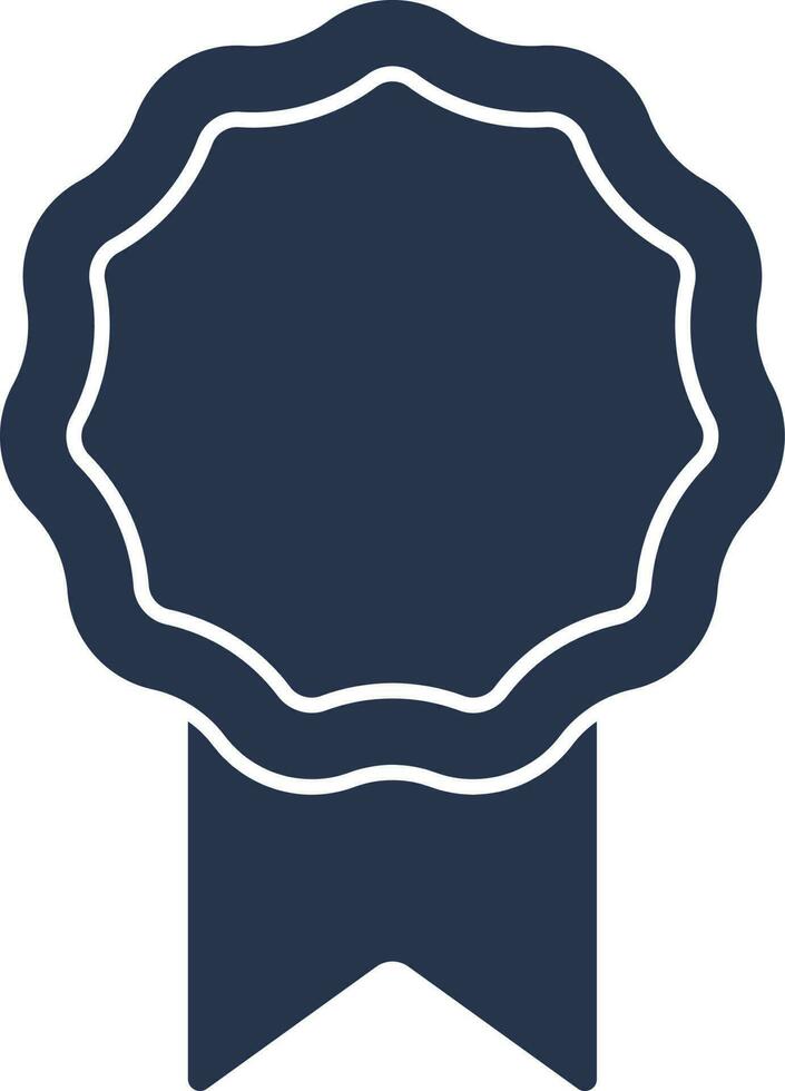 badge icône dans bleu et blanc couleur. vecteur