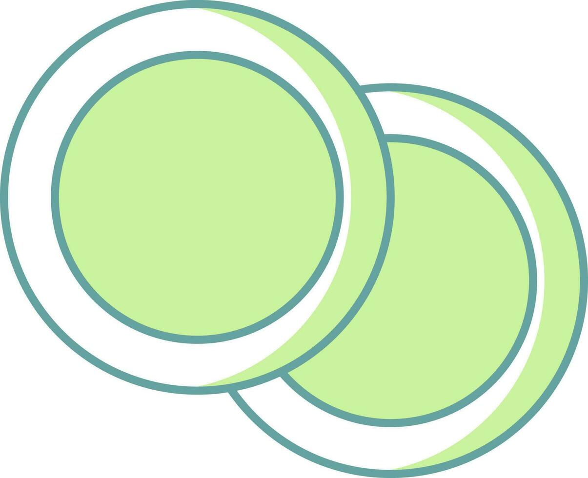 jeton ou puce icône dans vert et blanc couleur. vecteur