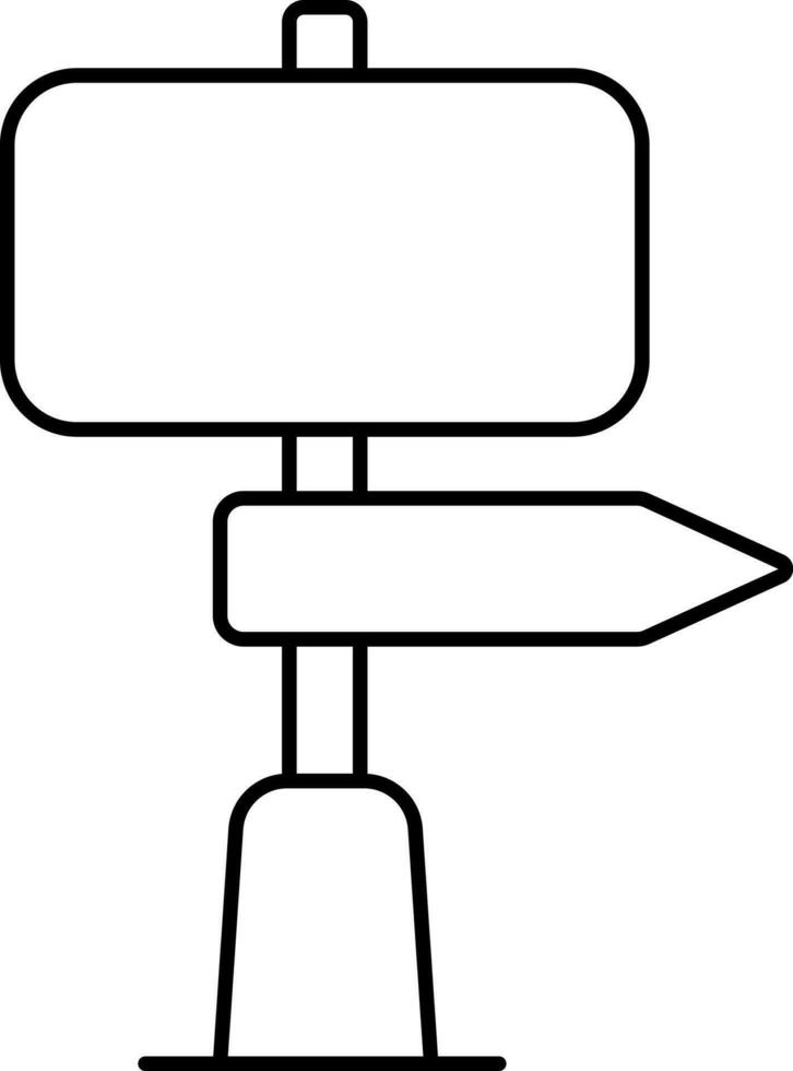 directionnel signe planche icône dans ligne art. vecteur