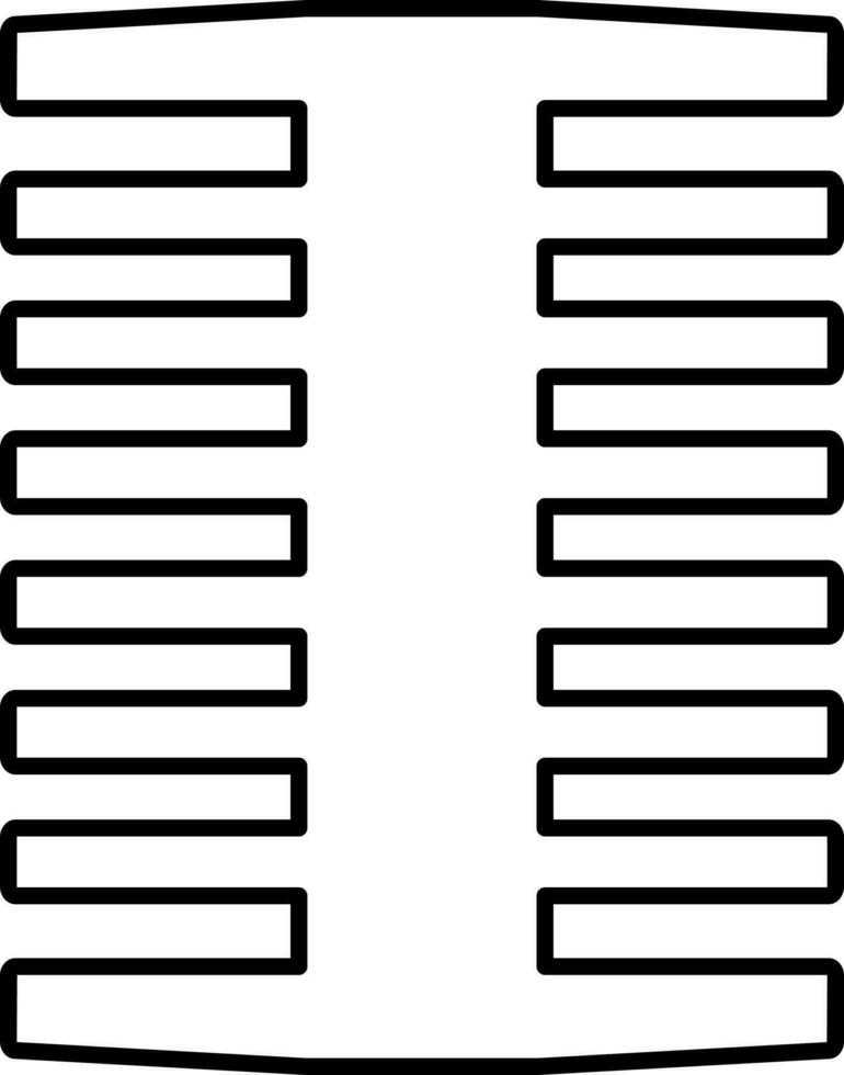 isolé les poux peigne icône dans ligne art. vecteur