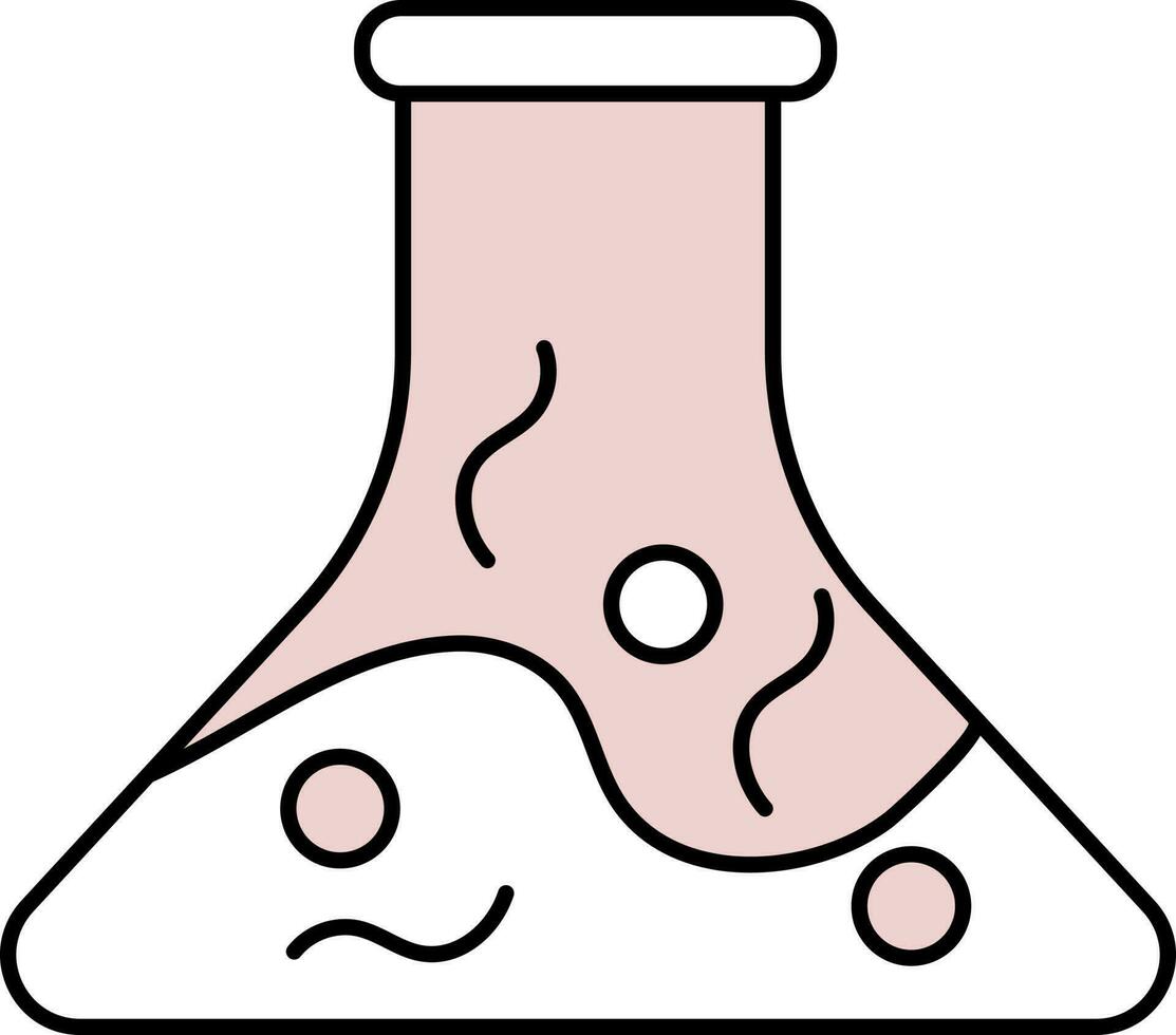 illustration de chimique ballon icône dans rose et blanc couleur. vecteur
