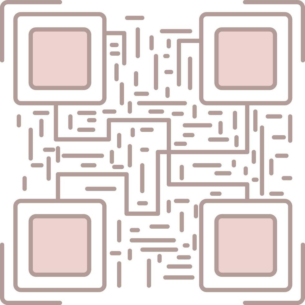 isolé qr code icône dans rose et blanc couleur. vecteur