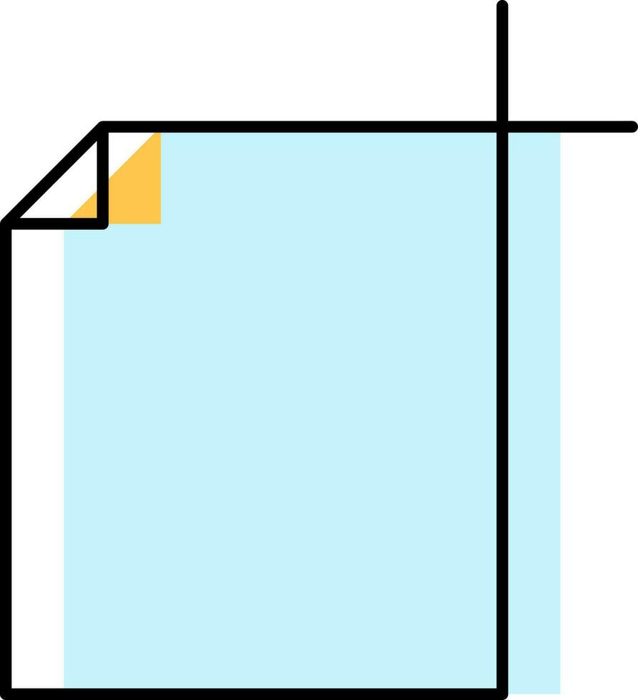 isolé plan de travail outil icône dans cyan et Jaune couleur. vecteur