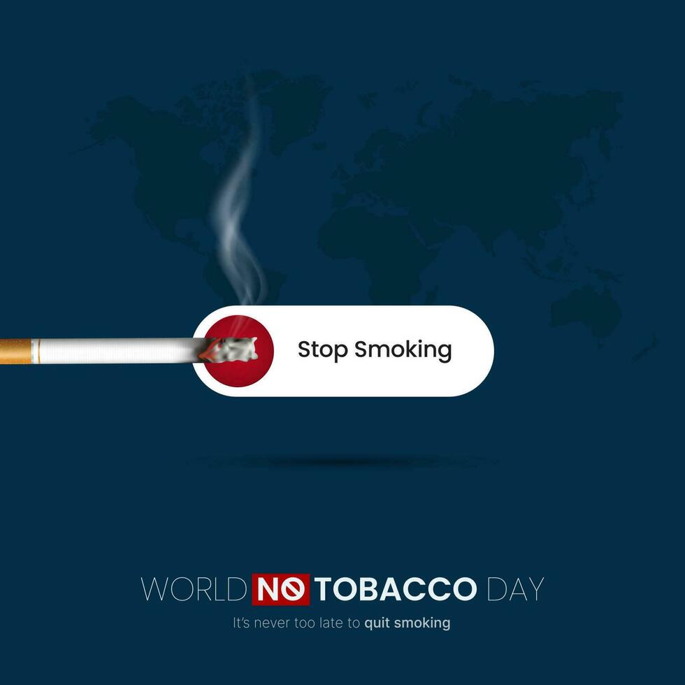 monde non le tabac journée. le concept de quitter fumeur conscience vecteur