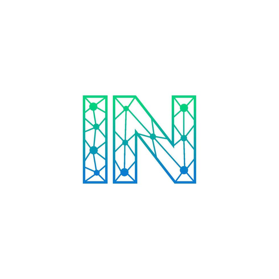 abstrait lettre dans logo conception avec ligne point lien pour La technologie et numérique affaires entreprise. vecteur