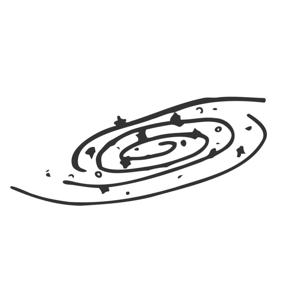 Facile icône de solaire système avec planètes isolé sur blanc Contexte. main tiré vecteur illustration.