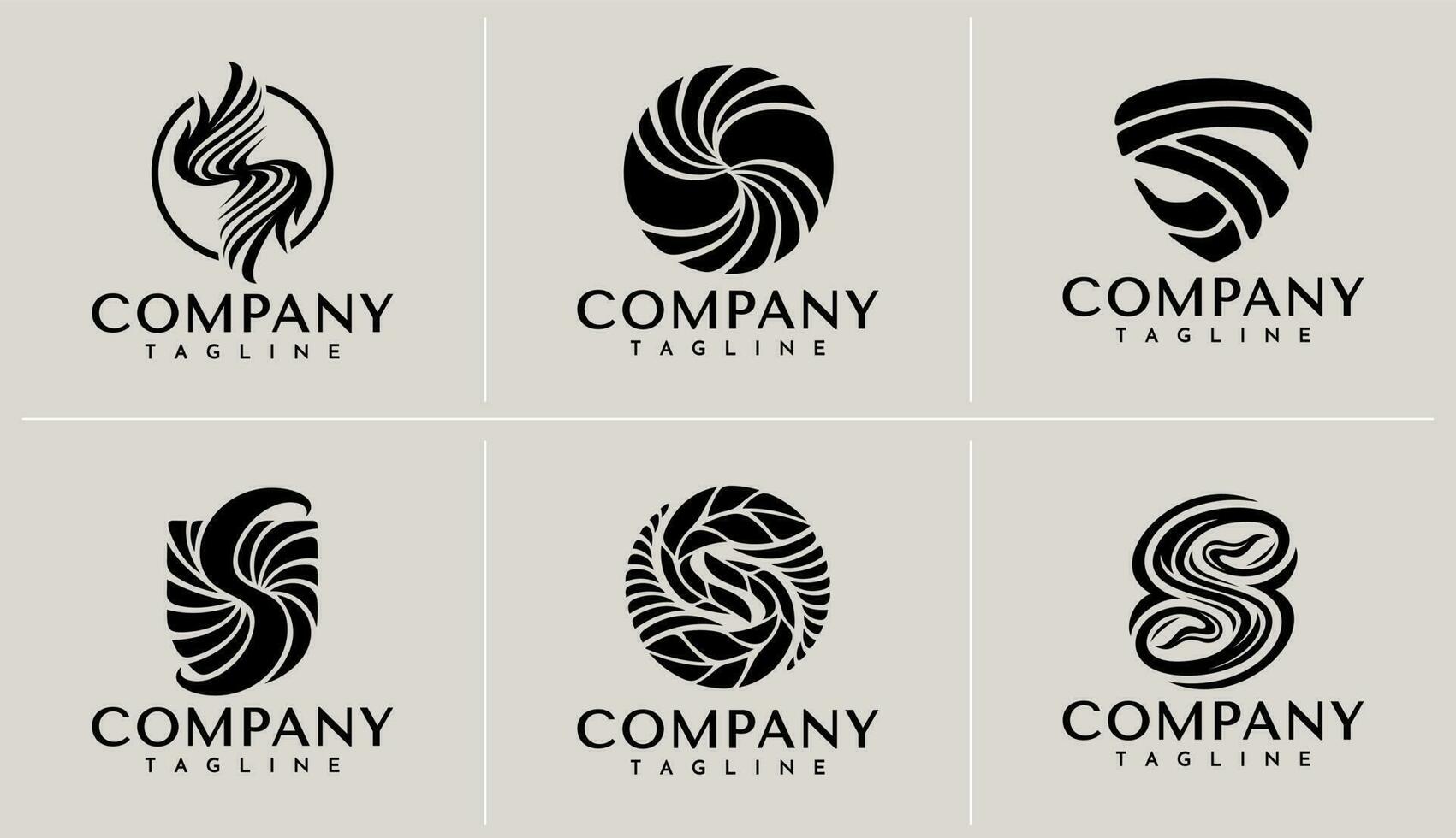 ensemble de abstrait affaires lettre s logo conception. moderne géométrique initiale s logo. vecteur