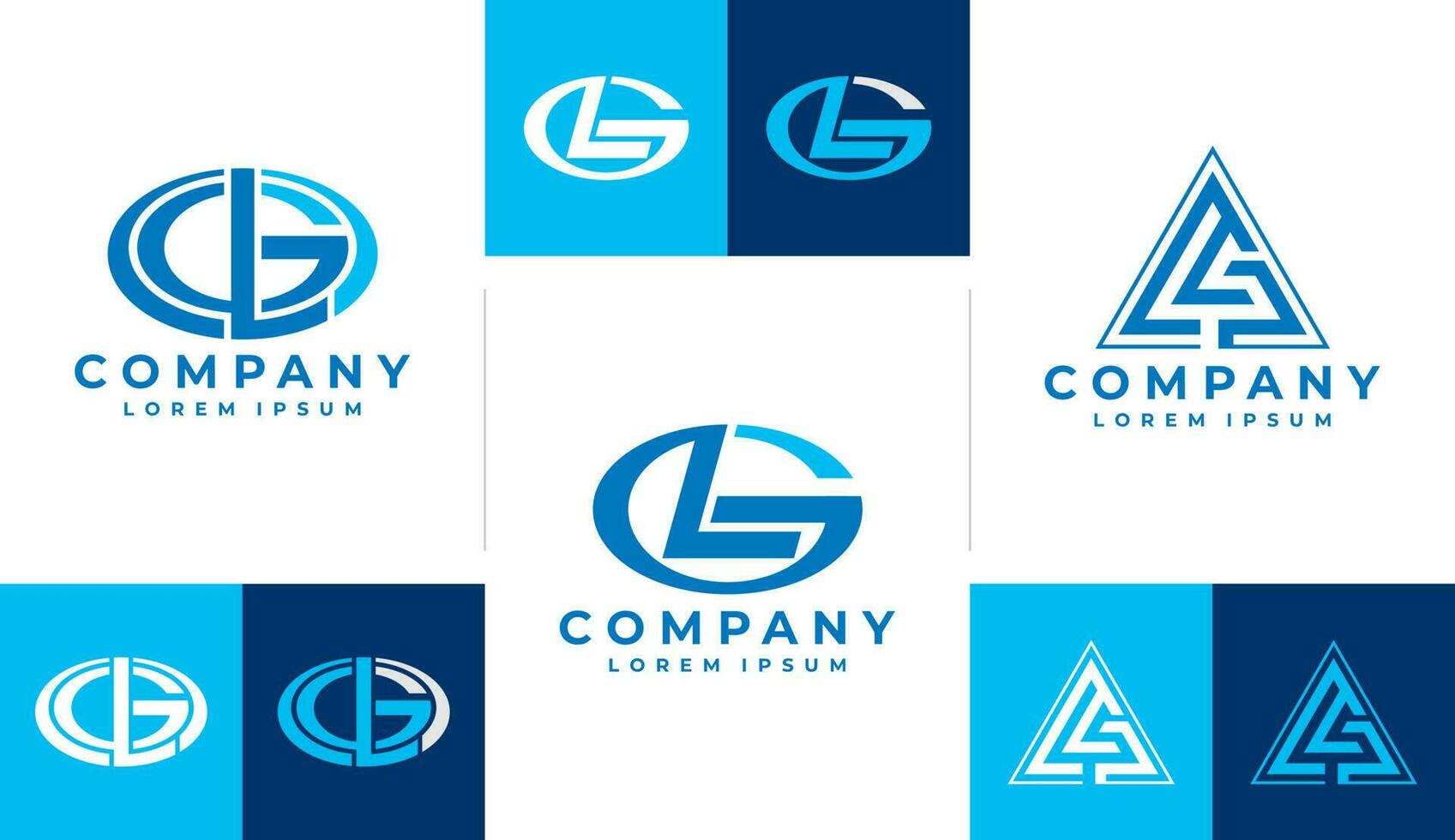 minimaliste ligne lettre g l gl lg logo conception. moderne initiale gl logo l'image de marque. vecteur
