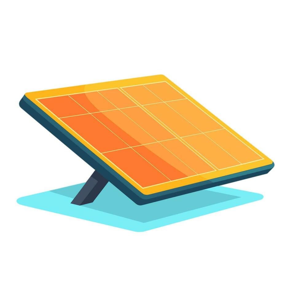 solaire panneau vecteur conception avec une plat style sur une blanc Contexte
