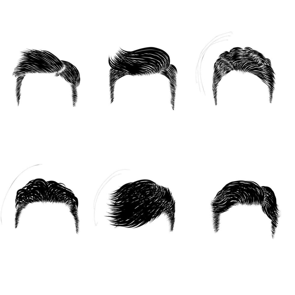 Masculin coiffure silhouette illustration vecteur