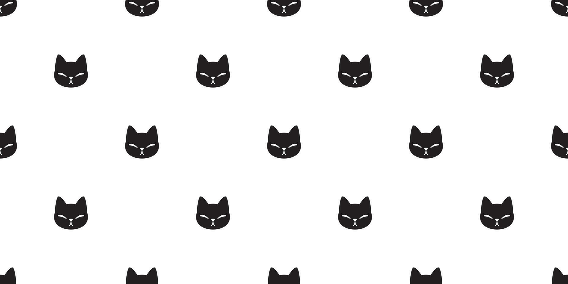 chat sans couture modèle vecteur chaton calicot dessin animé écharpe isolé tuile Contexte répéter fond d'écran illustration cadeau emballage