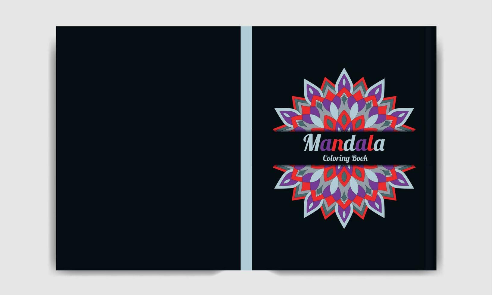 mandala coloration livre couverture conception vecteur