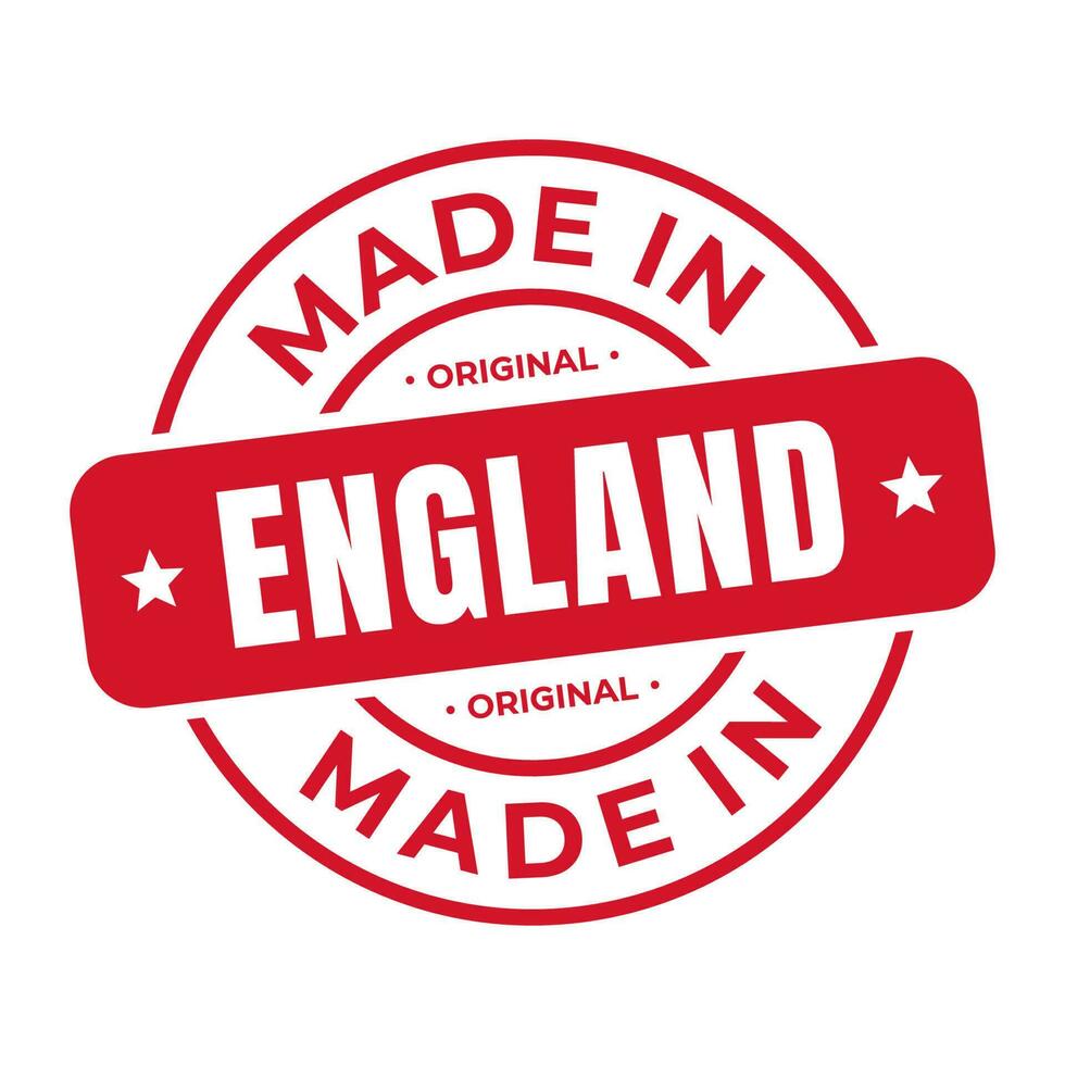 fabriqué dans Angleterre timbre logo icône symbole conception. joint nationale original produit badge. vecteur illustration